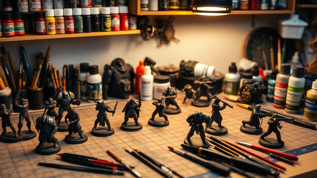 Custom tabletop mat for miniature painting and Warhammer model building